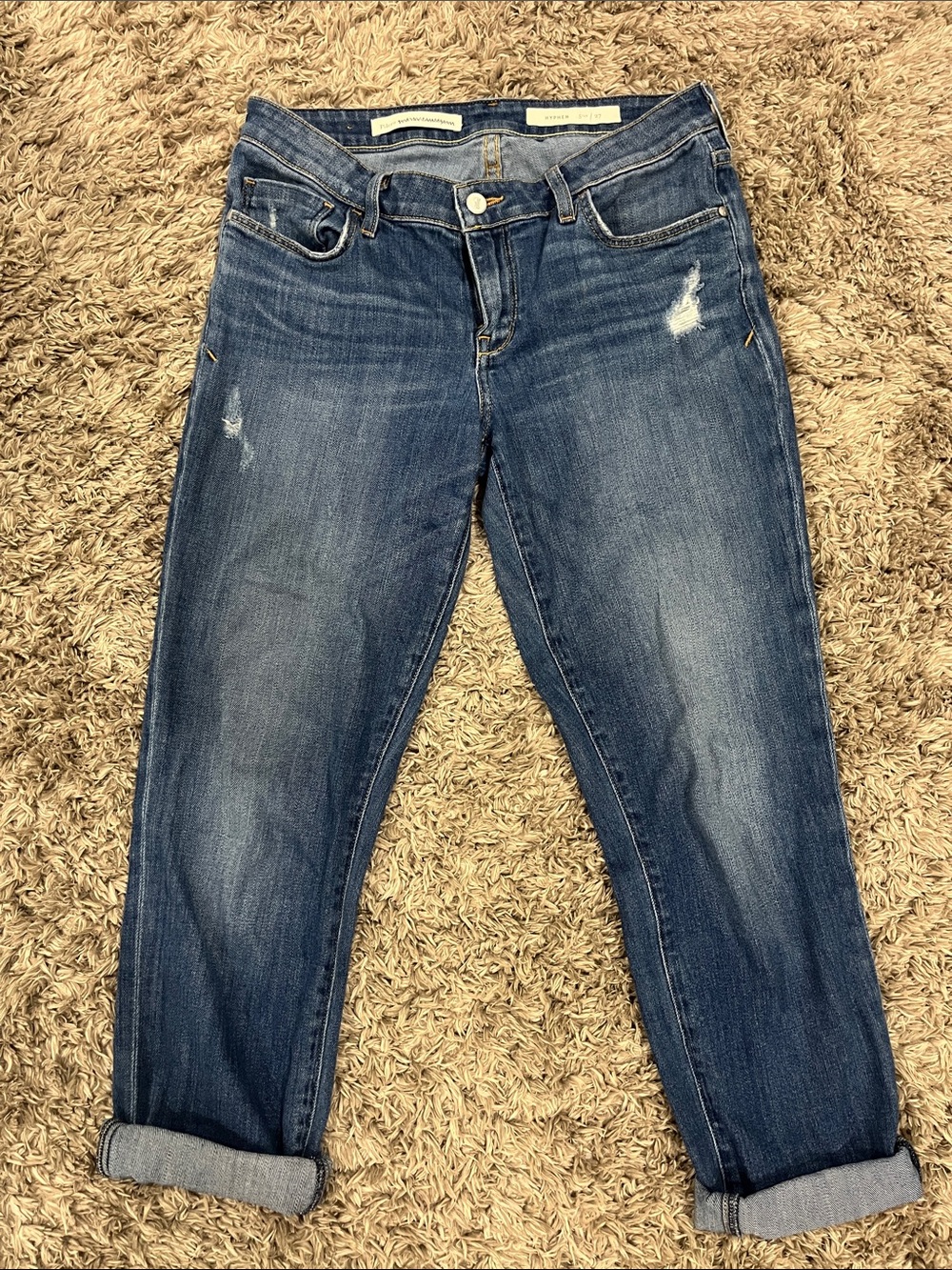 Pilcro and the Letterpress Medium Blue Boyfriend Jeans
